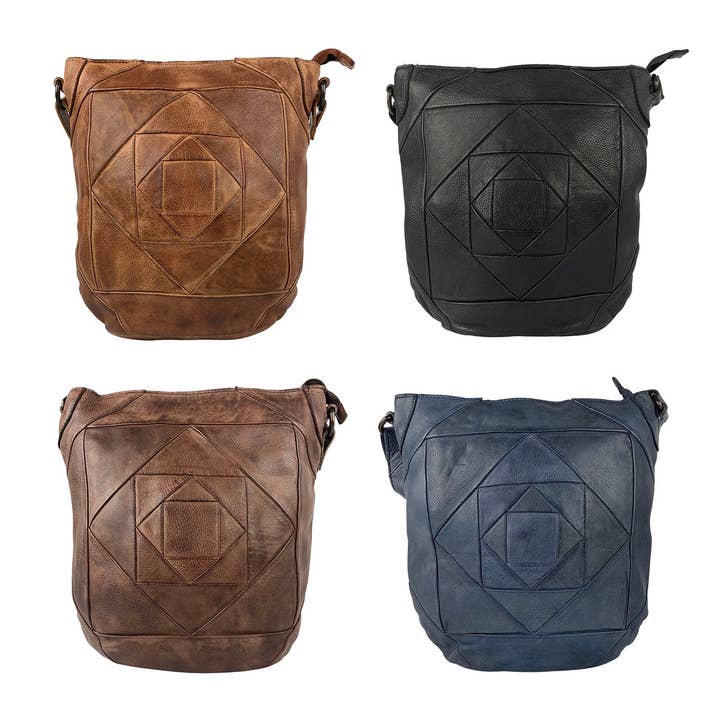 Arrigo - Wholesale Crossbody bag – Women's - Arrigo Ladies Crossbody Shoulder Washed Leather26