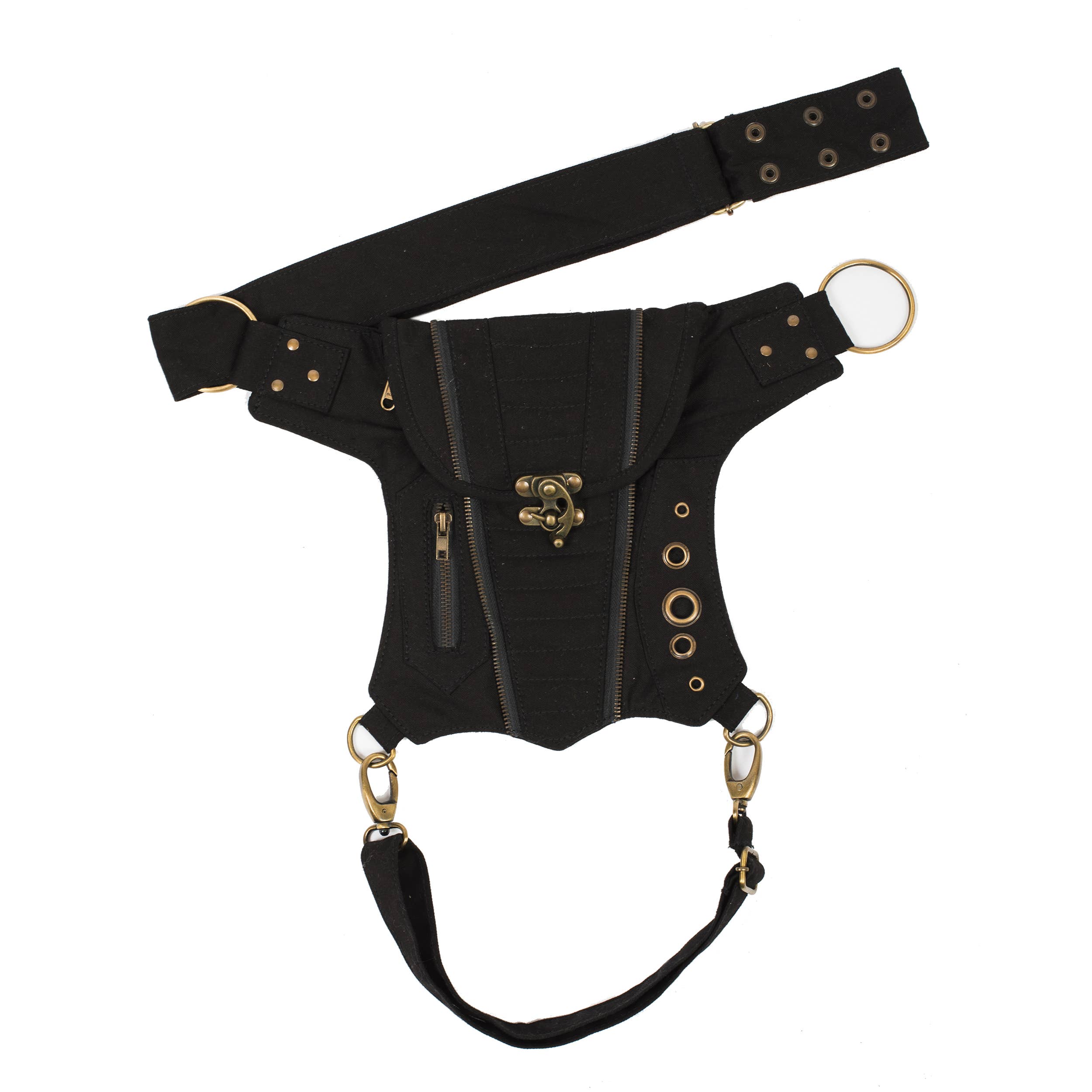 Lakhays Collection Inc. - Wholesale Belt Bag - Women's - Bikers Sling-Hip Bag With thigh Belt0