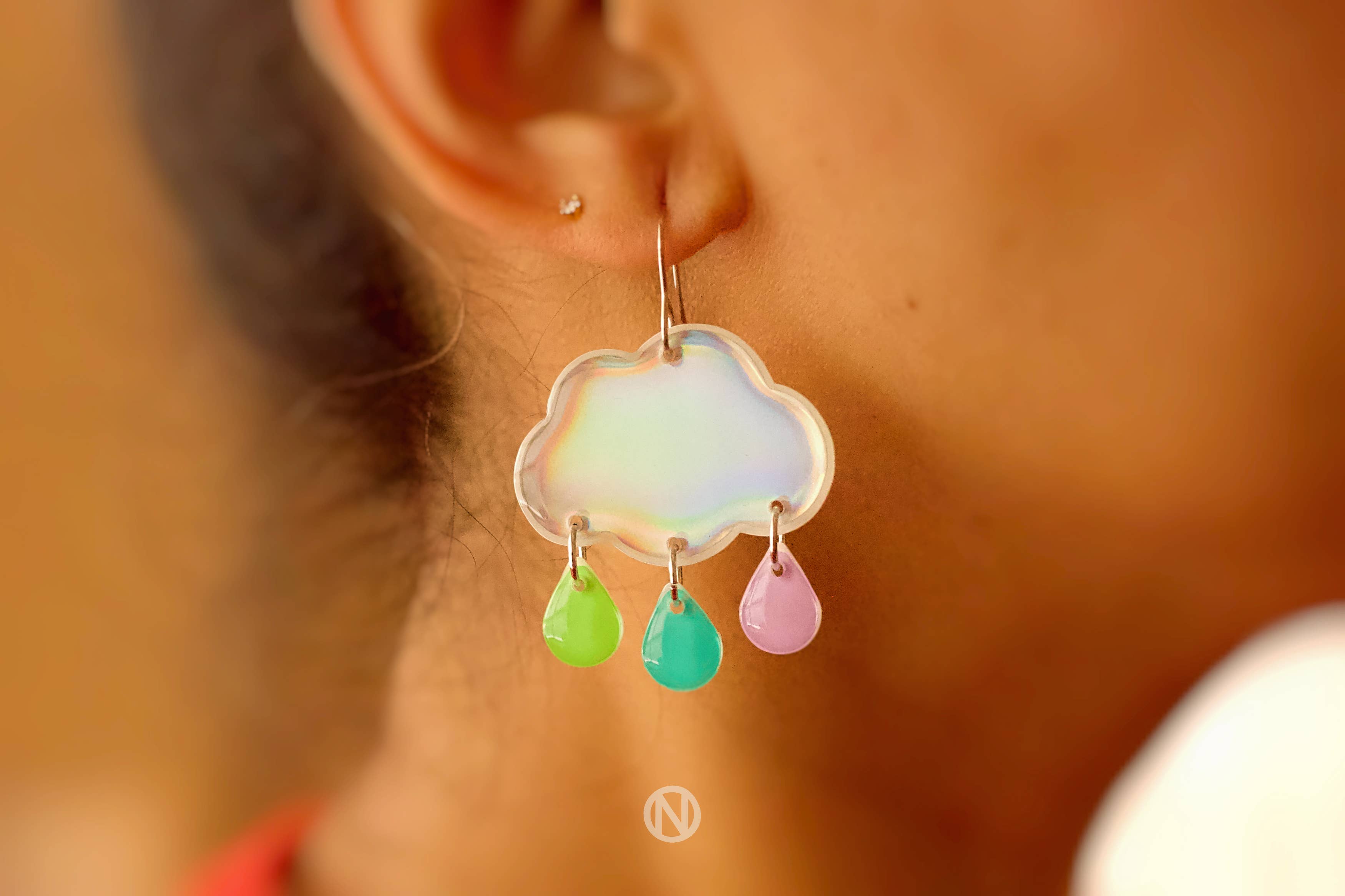 Naoi - Wholesale Dangle Earrings - Rain Cloud Statement Drop Earrings - Handmade to Order 1