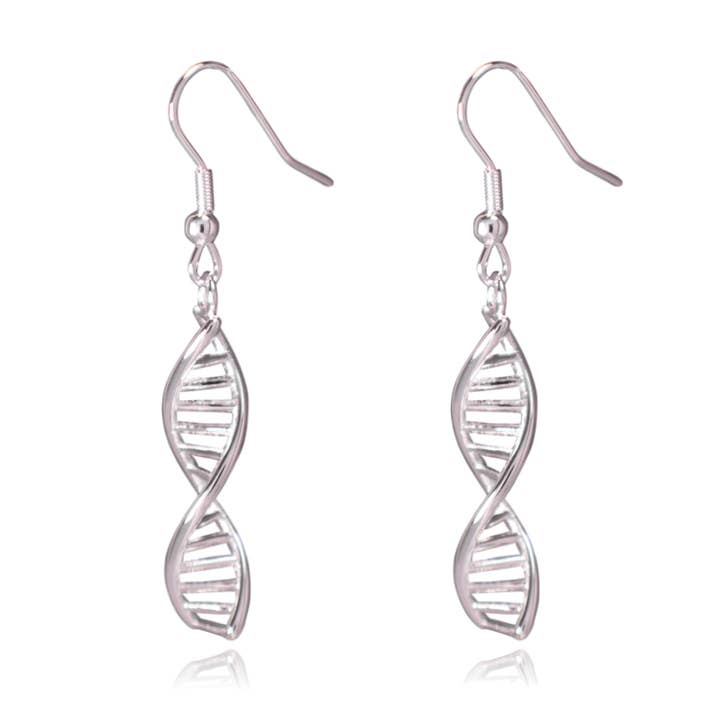 Clayton Jewelry Labs - Wholesale Hangende/ronde oorbellen - DNA Double Helix Science roestvrijstalen bengelen oorbellen