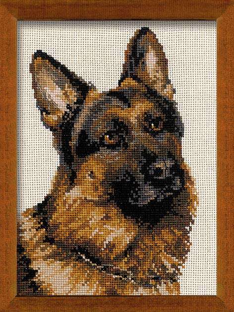 Cross Stitch Kit From Riolis 1068 German Shepherd for wholesale by RIOLIS