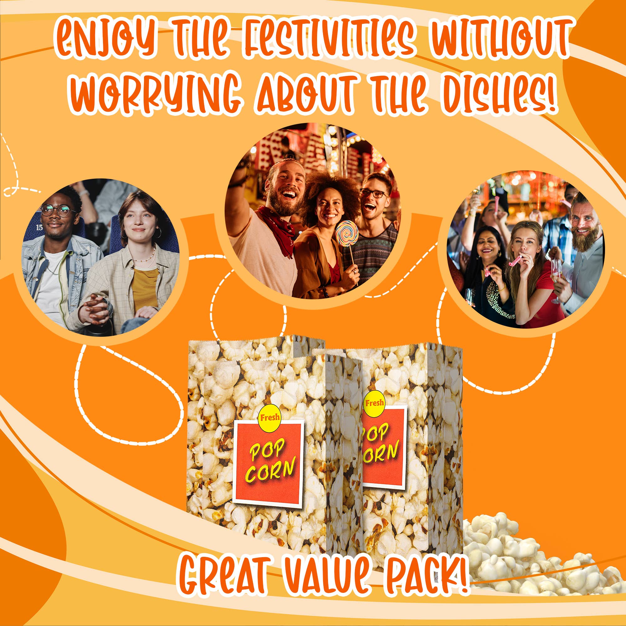 MT Products - Wholesale Favor Bags - MT Products Paper Popcorn Bags for Party5