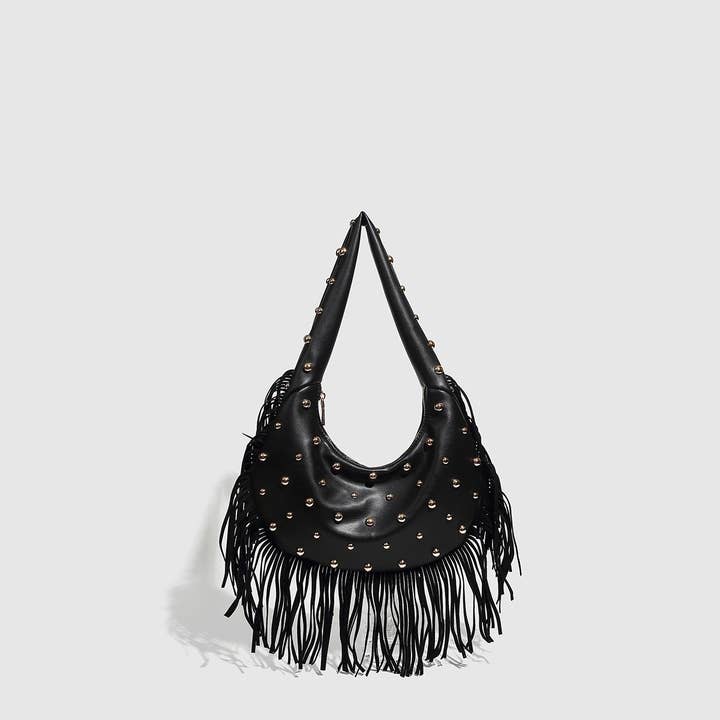 Punk Studded Fringe Shoulder Bag for Women_CWAB5681 for wholesale by ACCITY