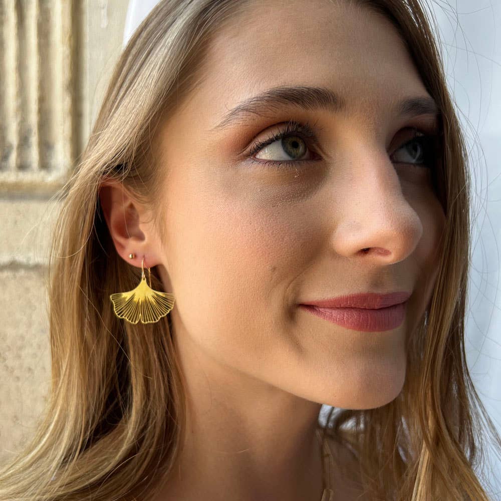 Amano Studio - Wholesale Dangle Earrings - Ginkgo Leaf Earrings2