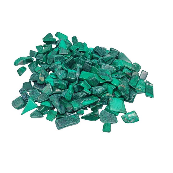 Stone - Tumbled Chips - Malachite - 5mm to 10mm for wholesale by Arômes & Évasions