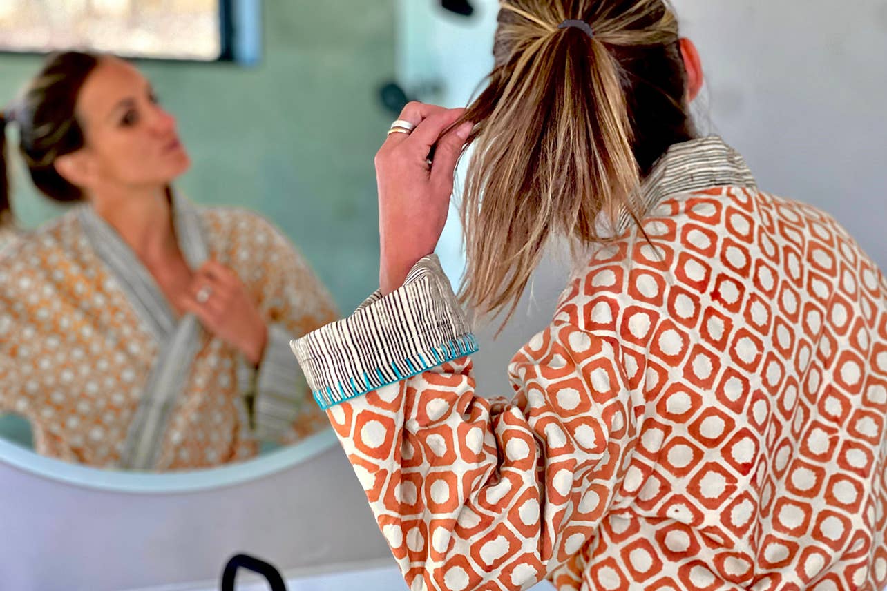 Verve Culture - Wholesale Robe - Unisex - Block Print Reversible Robe9