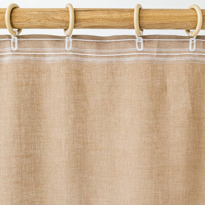 MagicLinen - Vendita all'ingrosso Tende - Pannello per tende in lino oscurante (1 pz) in beige Sandy