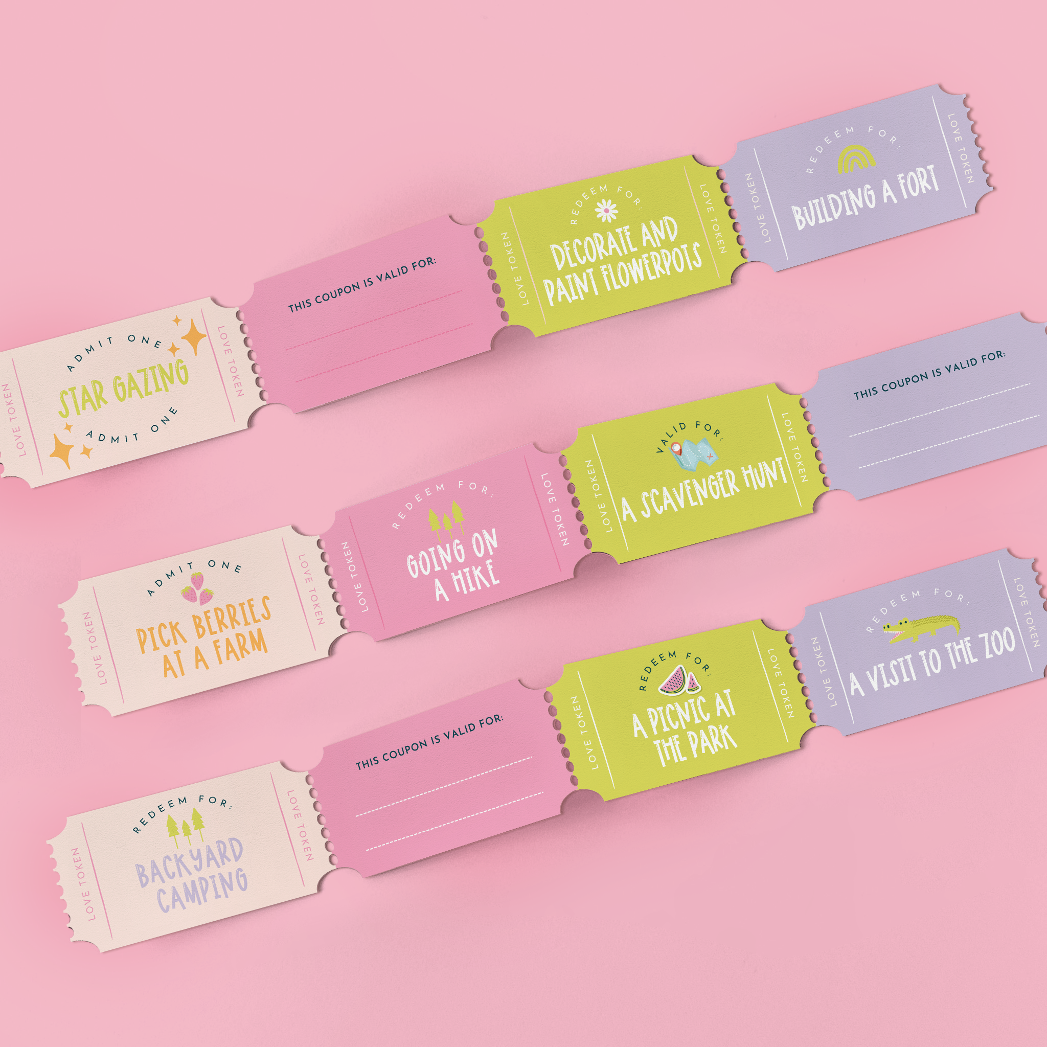 Curated for You Gifts - Wholesale Party Favor - Activity Coupons for Kids - Spring Summer - Limited Edition2