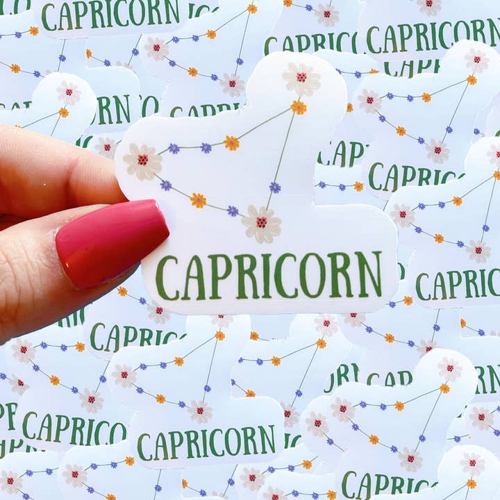 Typo Lettering Co - Wholesale Sticker - Floral zodiac waterproof sticker SET1