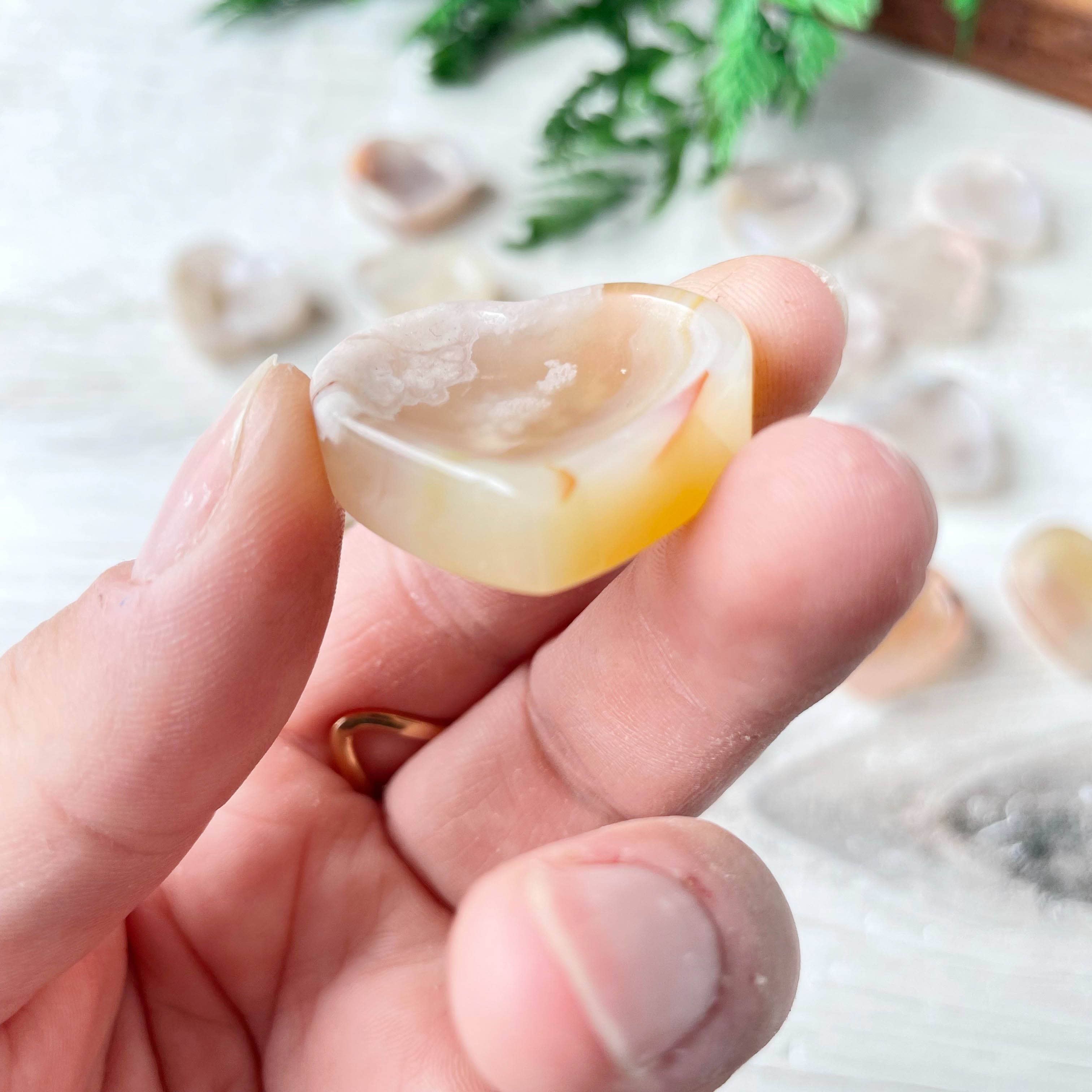 Ewelina Pas Jewelry - Venta al por mayor Bandejas/platos/boles decorativos - Mini cuenco de ágata floral en forma de corazón4