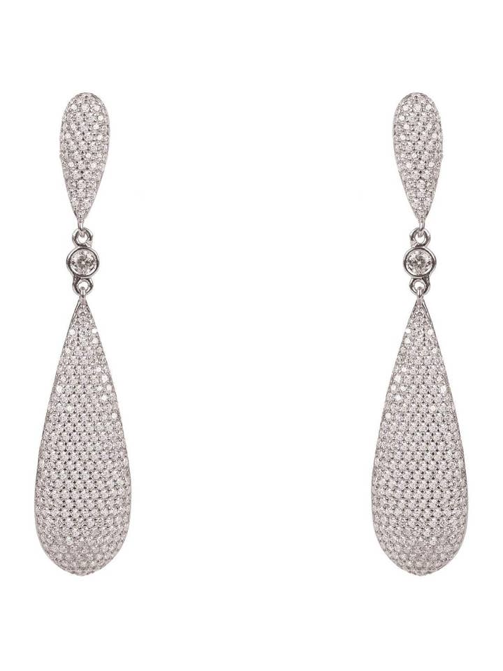 Latelita Coco`s Long Drop Earrings Silver for wholesale by Latelita
