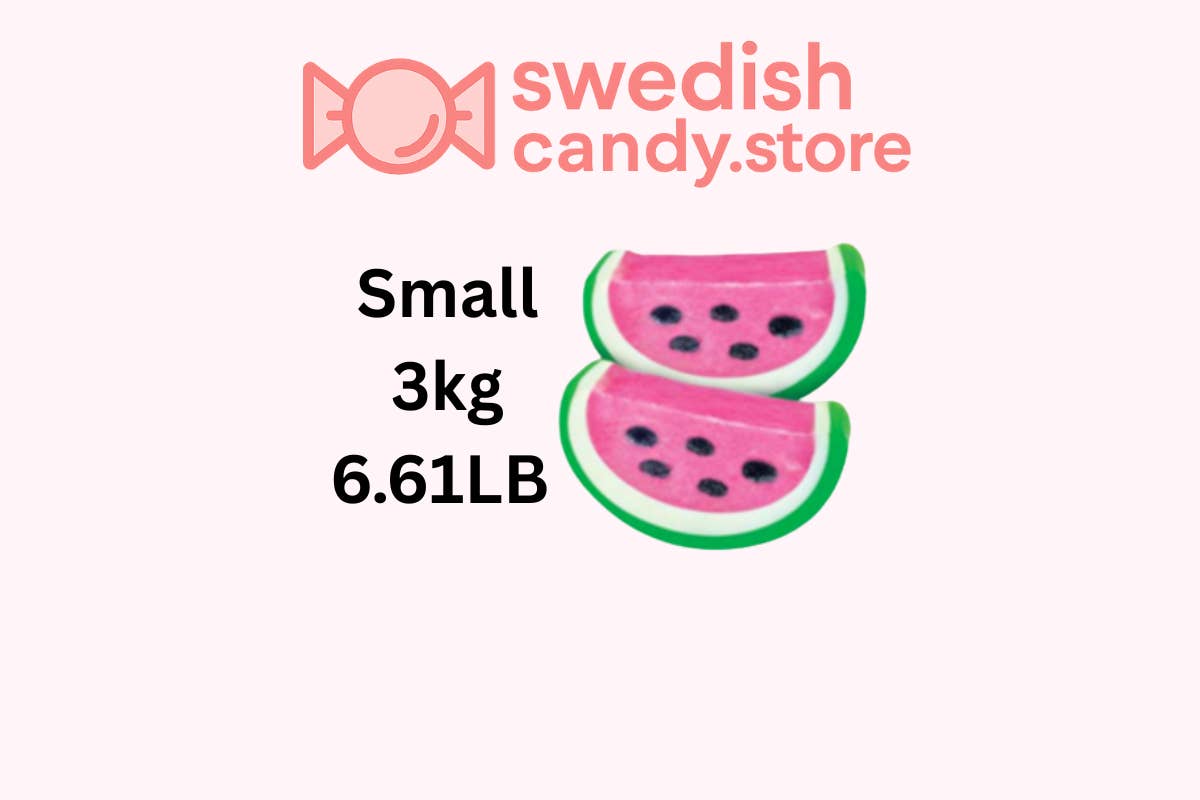 Swedish Candy.Store - Swedish Candy - Vente Bonbons gélifiés - Bonbons suédois tranches de pastèque 3kg/6,61lb