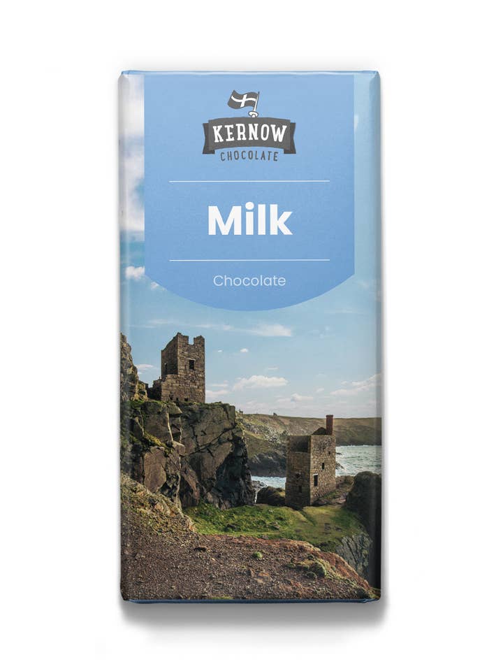 Kernow Chocolate 100g Milk Chocolate Bar for wholesale by Kernow Chocolate