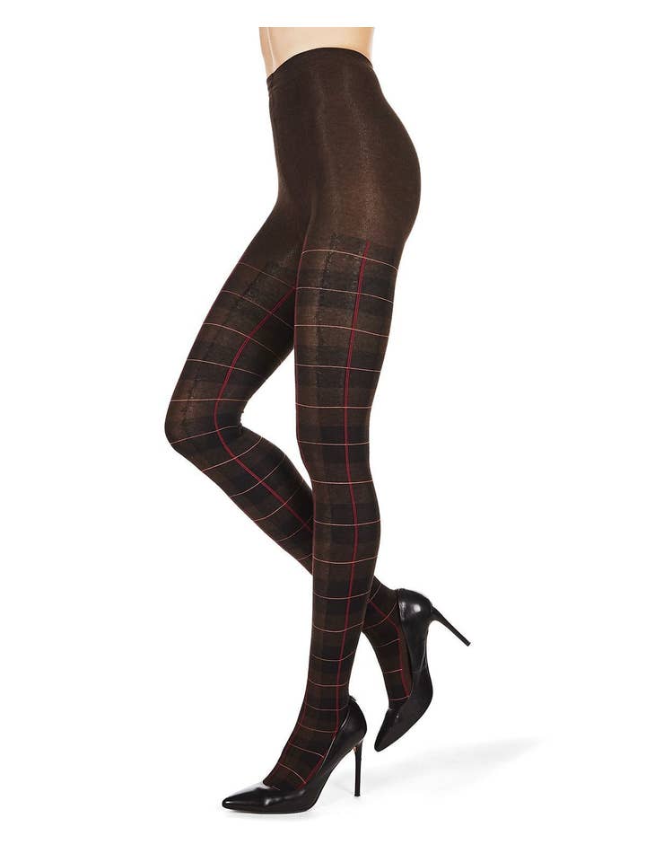 Infinity Classics International Inc. - Wholesale Tights - Women's - MeMoi Glasgow Plaid Sweater Tights4