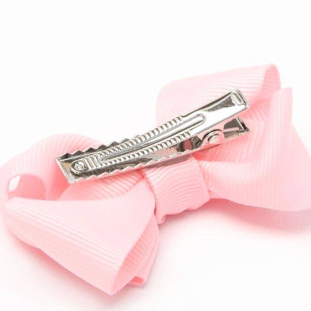 Inca UK - Wholesale Hair bow – Kids - Card of 2 Grosgrain Ribbon Double Bow Clips 4cm4