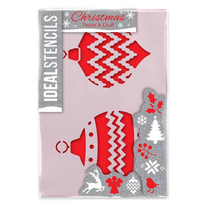 Ideal Stencils – wholesale Stencil/craft die – Christmas Bauble Stencil