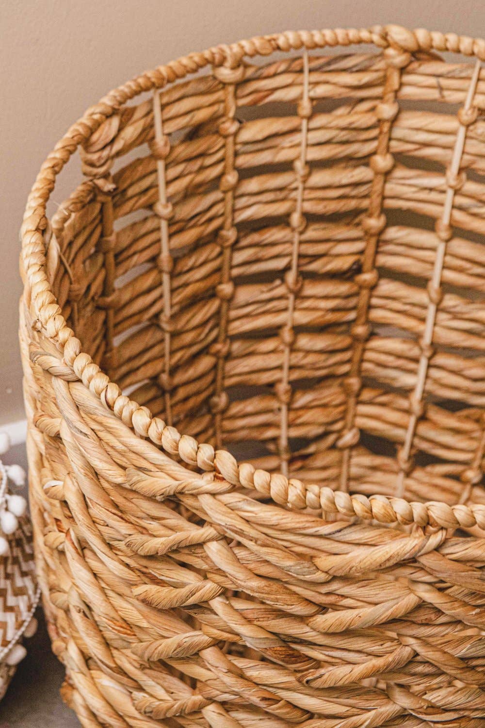 Natural Artisan Home - Wholesale Basket - Water Hyacinth Storage Basket – Nursery & Home Organizer3