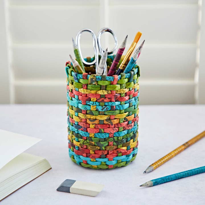 The Paper High Gift Company Limited - Vente Porte-stylos et stylos - Porte-crayons ronds à journaux recyclés