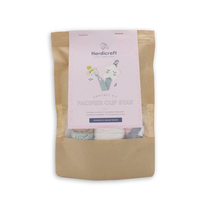 Hardicraft - Wholesale Knitting/Crochet Supplies - DIY Crochet Kit - Pacifier Clip Star6
