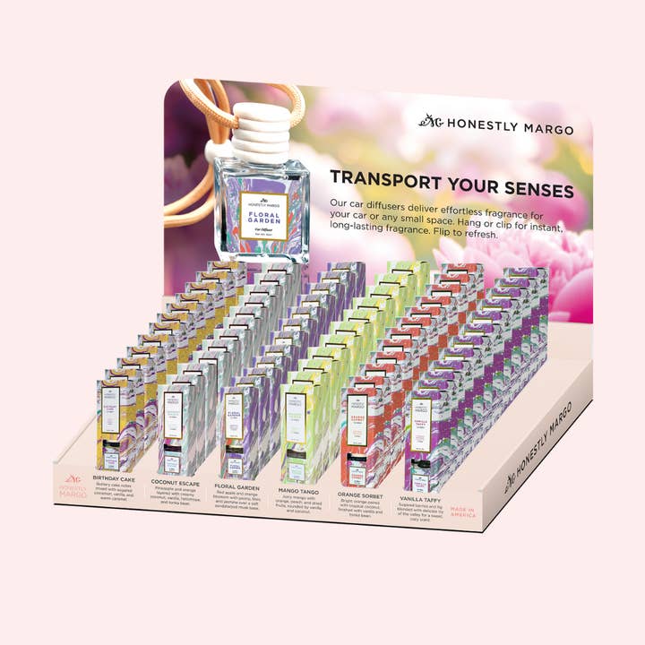 Car Diffuser Counter Display for wholesale by Honestly Margo