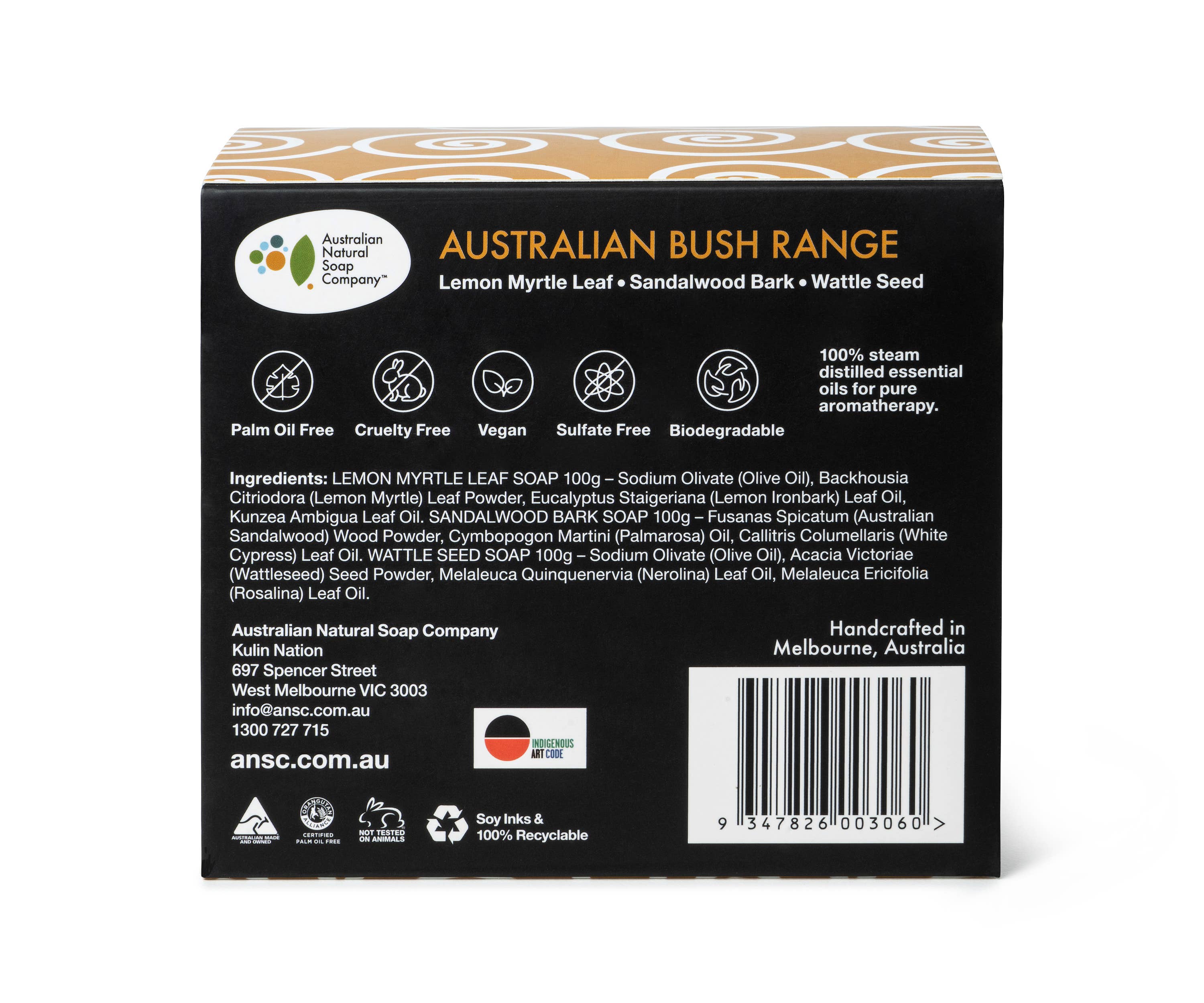 Australian Natural Soap Company - Vente Pains de savon - Coffret cadeau de savon Australian Bush - 3 pièces | Savon naturel1