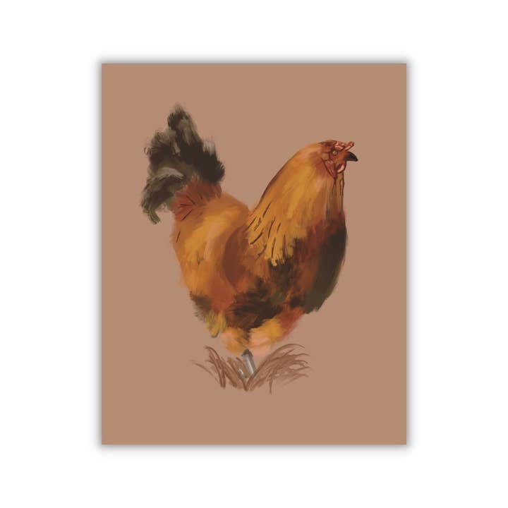 Chicken Art Print for wholesale by The Painted Lace