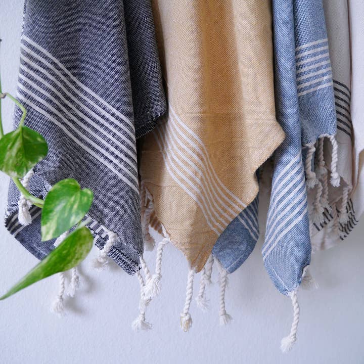 Toalhas de Chá de Cozinha BOHO Cotton - Amarelo por atacado de Living Roots