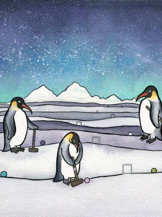 Croquet pingouin pour la vente par Danielle V Designs