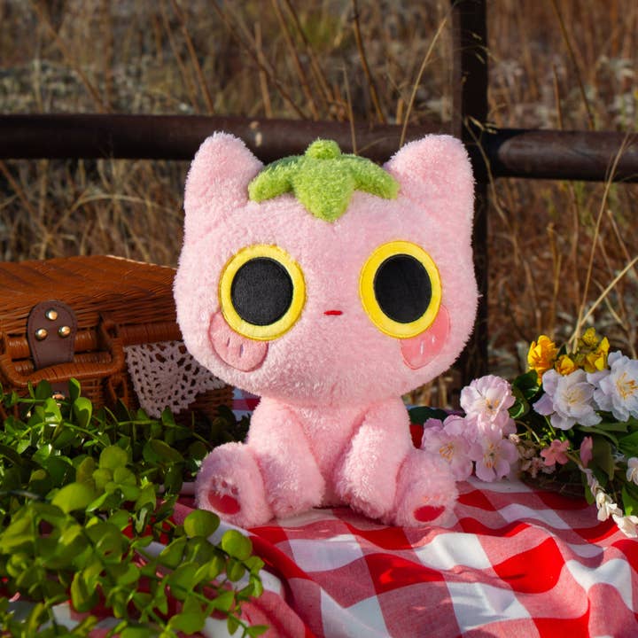 MikouArt - Wholesale Stuffed/Plush Toy - Kids & Baby - Strawmi β Strawberry Cat Plush Toy7