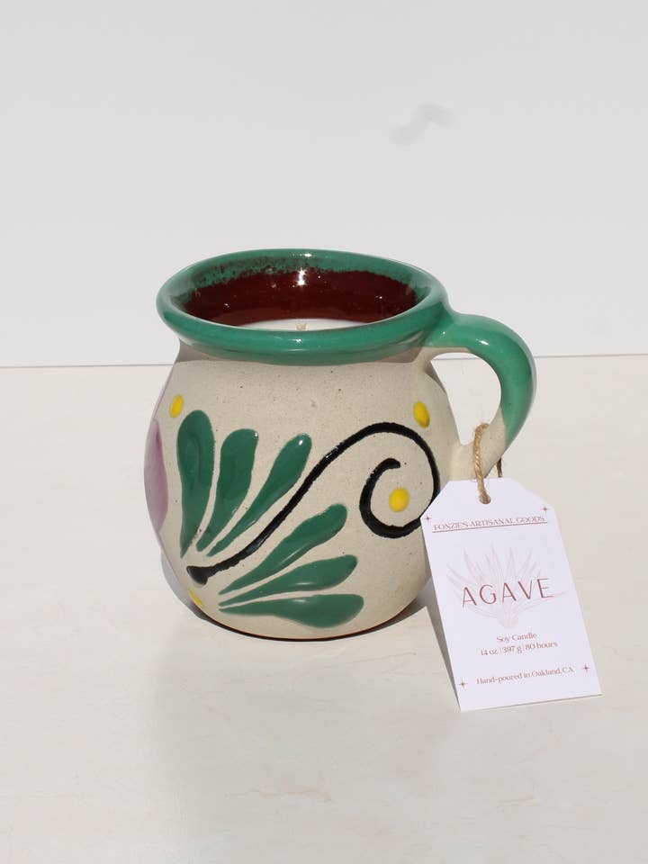 Agave Jarrito Candle - 14oz for wholesale by Fonzie's Artisanal Goods