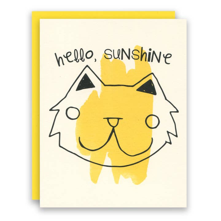 Hello, Sunshine card for wholesale by Cat People Press