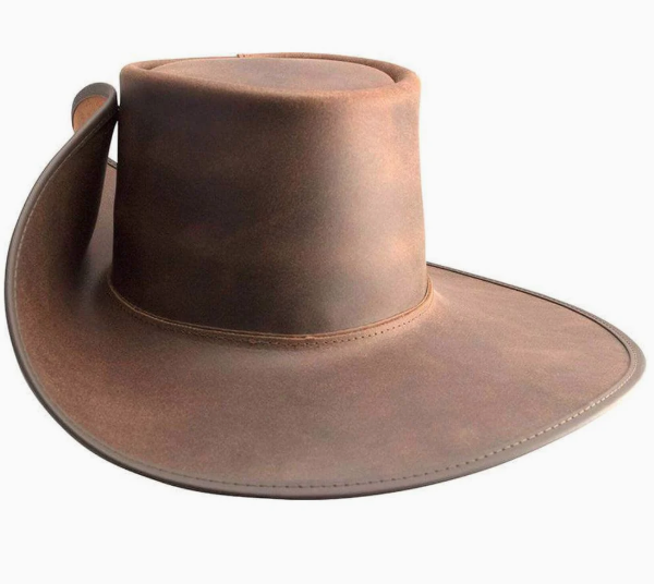 American Hat Makers - Wholesale Cowboy Hat - Unisex - Renaissance Fair Leather Hat Unbanded - Style Cavalier2