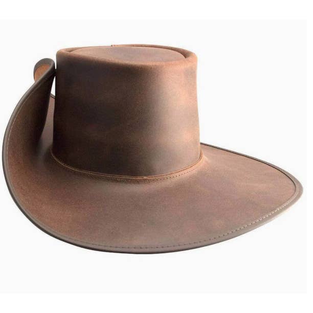 American Hat Makers - Wholesale Cowboy Hat - Unisex - Renaissance Fair Leather Hat Unbanded - Style Cavalier2