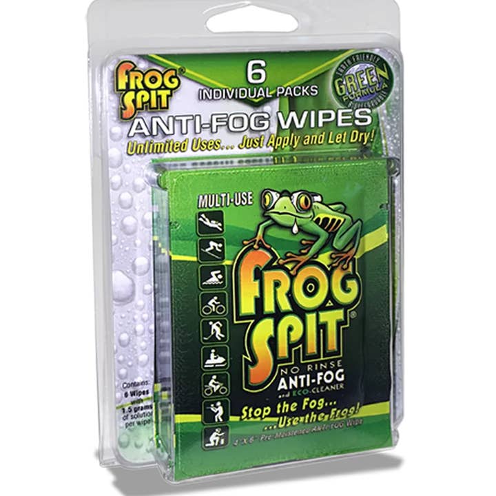 Frog Spit Anti Fog Wipes: 6 Pack for wholesale by FrogSpit