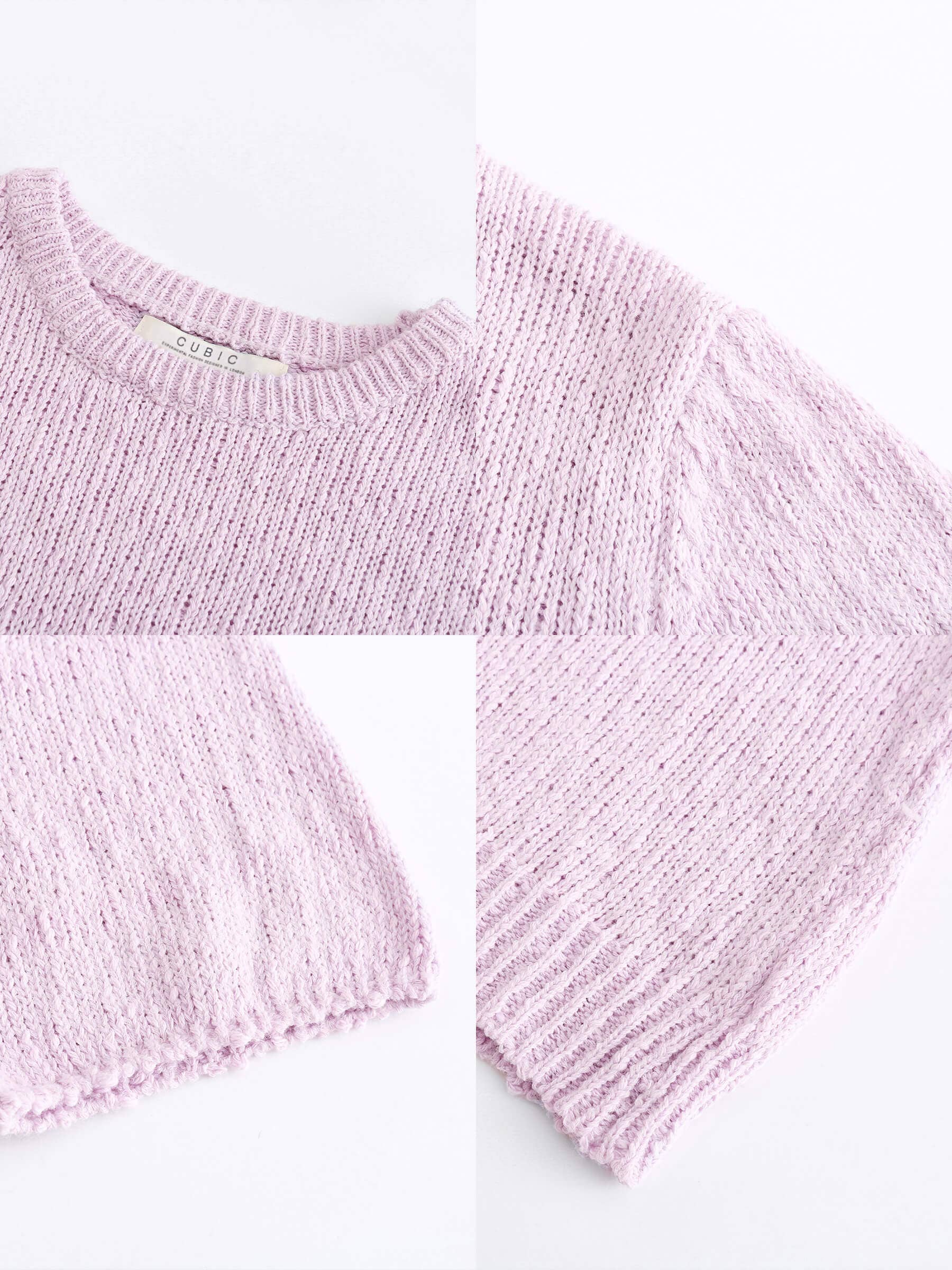 CUBIC – Engroshandel Strikket top - Dame – Rund hals løs strik T-shirt5