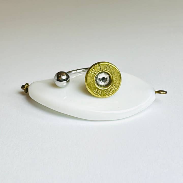 BulletSlice Crystal Center Ring - Silver Base for wholesale by OneUniqueWay