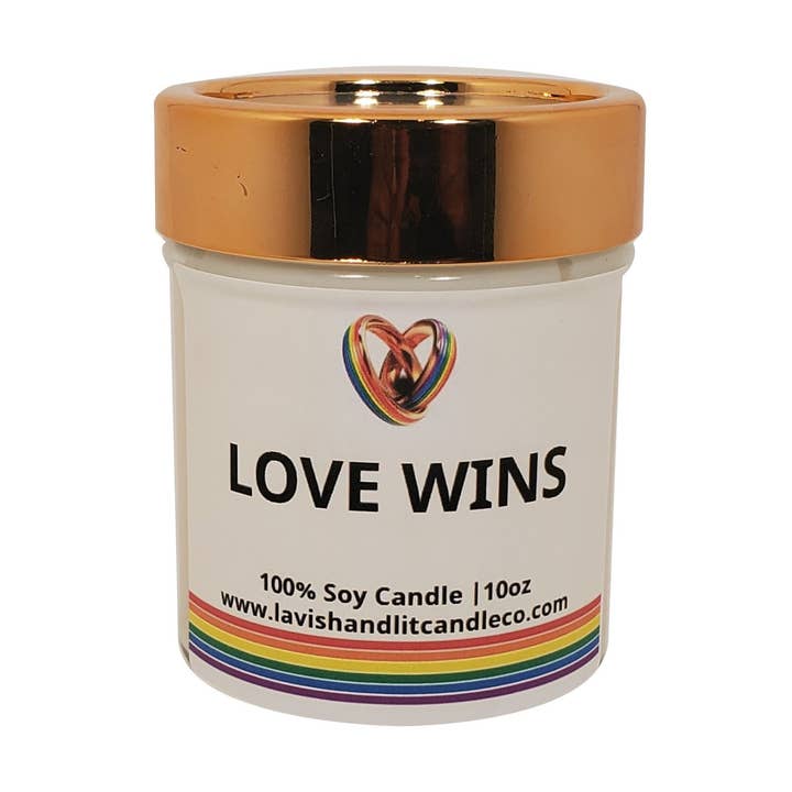 Love Wins - Scented Candle, LGBT Gift for wholesale by Lavish & Lit Candle Company