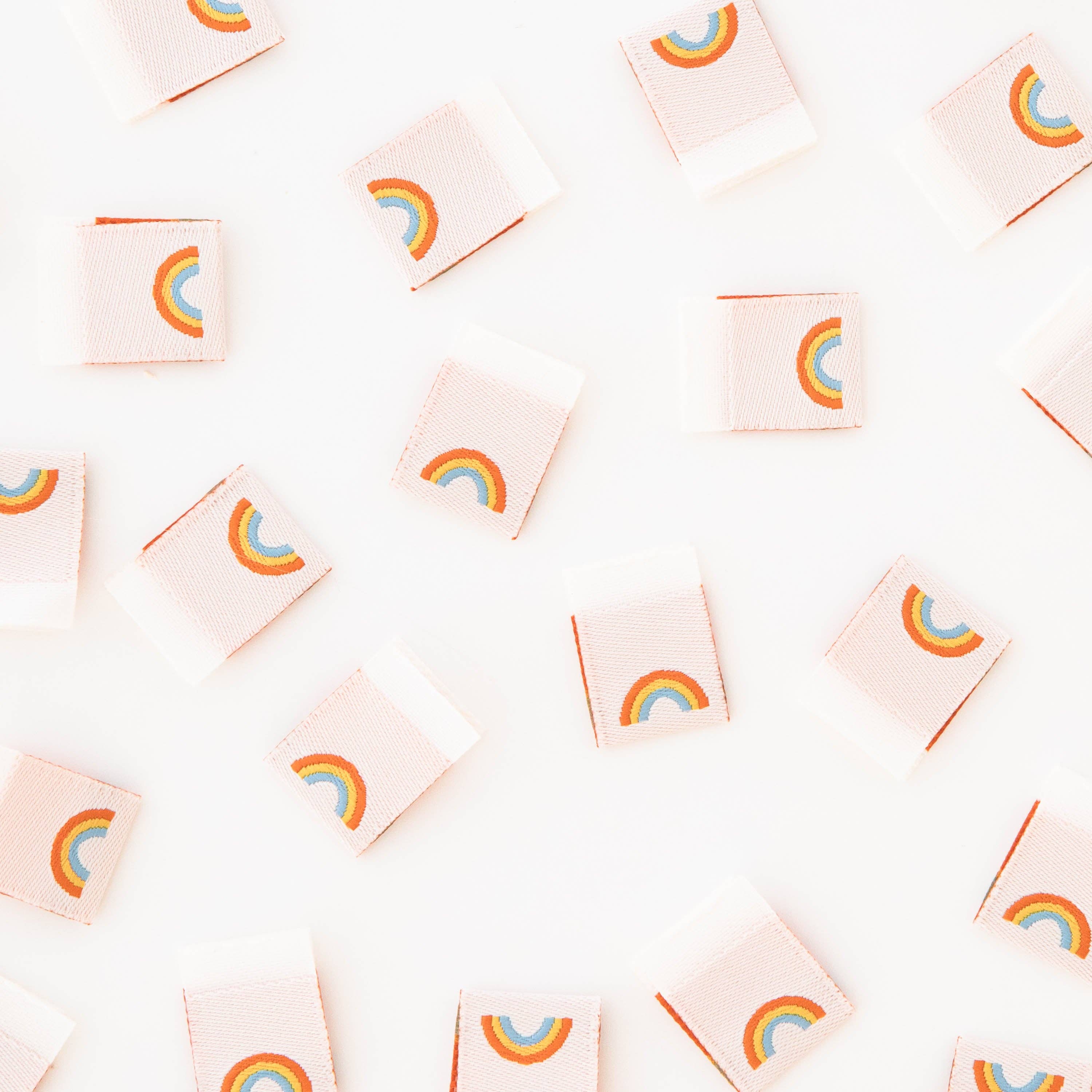 Sarah Hearts - Wholesale Craft Supplies - Mini Rainbow Woven Sewing and Quilting Labels for Kids2
