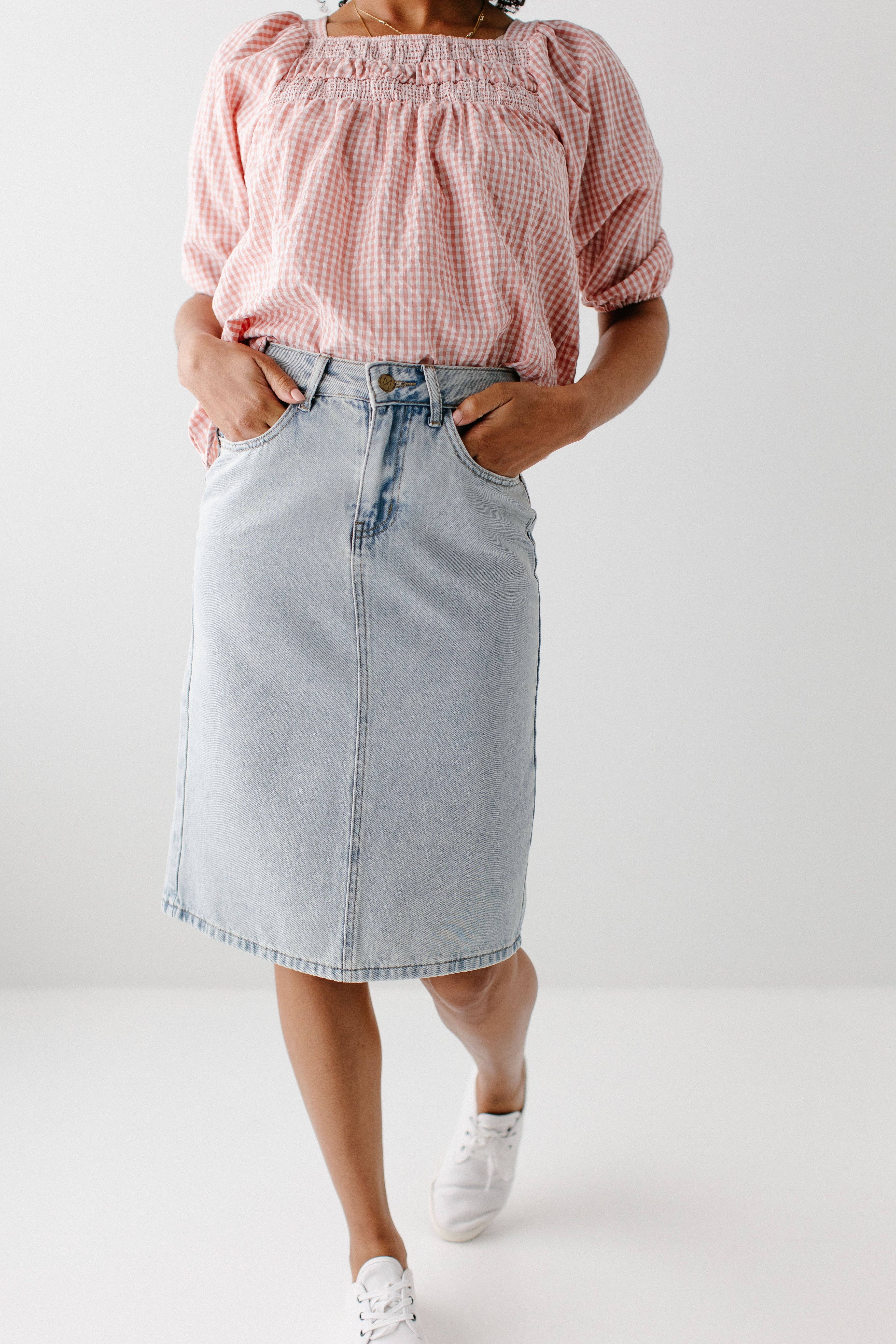 The Main Street Exchange - Vente Jupe – femme - Jupe en denim 100 % coton 'Kyra'8