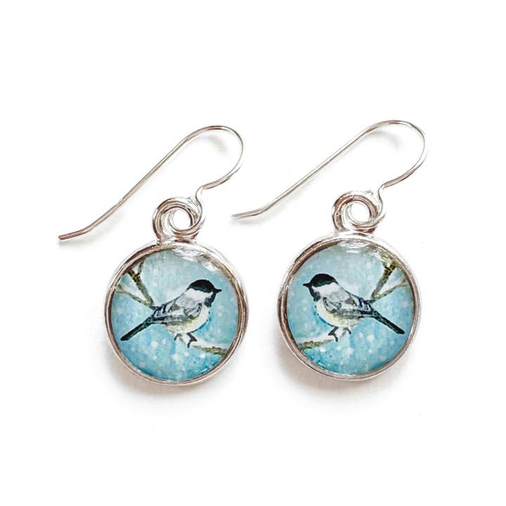 Chickadee Silver Earring for wholesale by Seed and Sky
