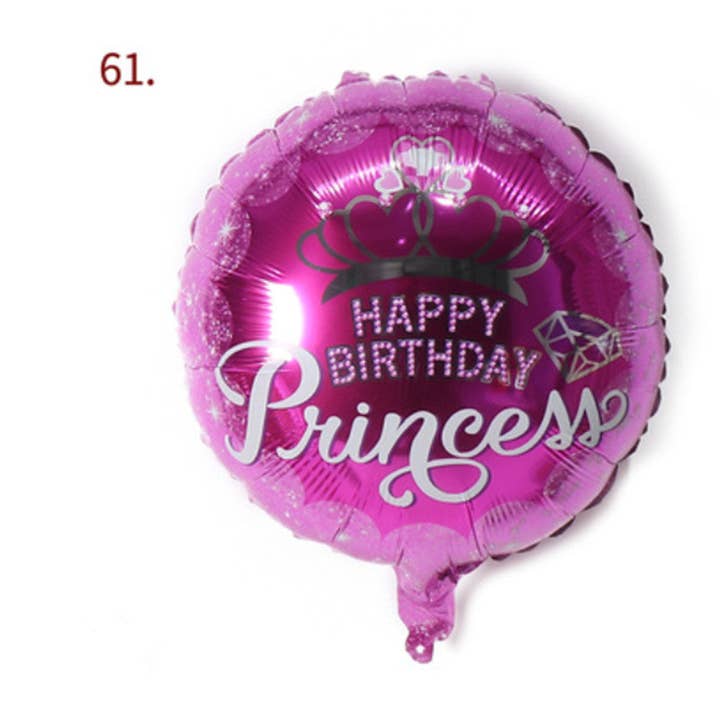 My Wholesale Warehouse - Wholesale Balloon - Generise Large 18" Inch Helium & Self Inflating Happy Birthday Foil Party Balloons with String and Straw19