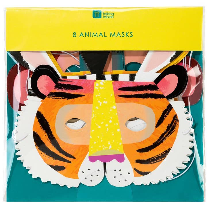 Talking Tables USA - Wholesale Costume - Kids - Kids Dress Up Animal Masks | 8 Pack |