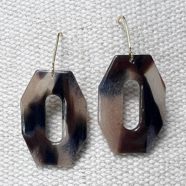 O Clássico Tartaruga | Brincos de Argola em Argila Polimérica por atacado de Jenny Wren Jewelry