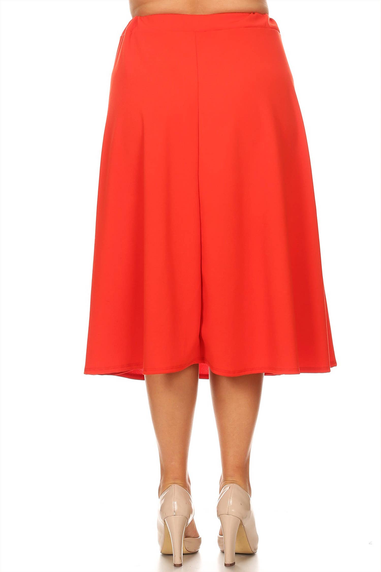 MOA COLLECTION - Vente Jupe – femme - Jupe mi-longue taille trapèze taille haute pour femmes6