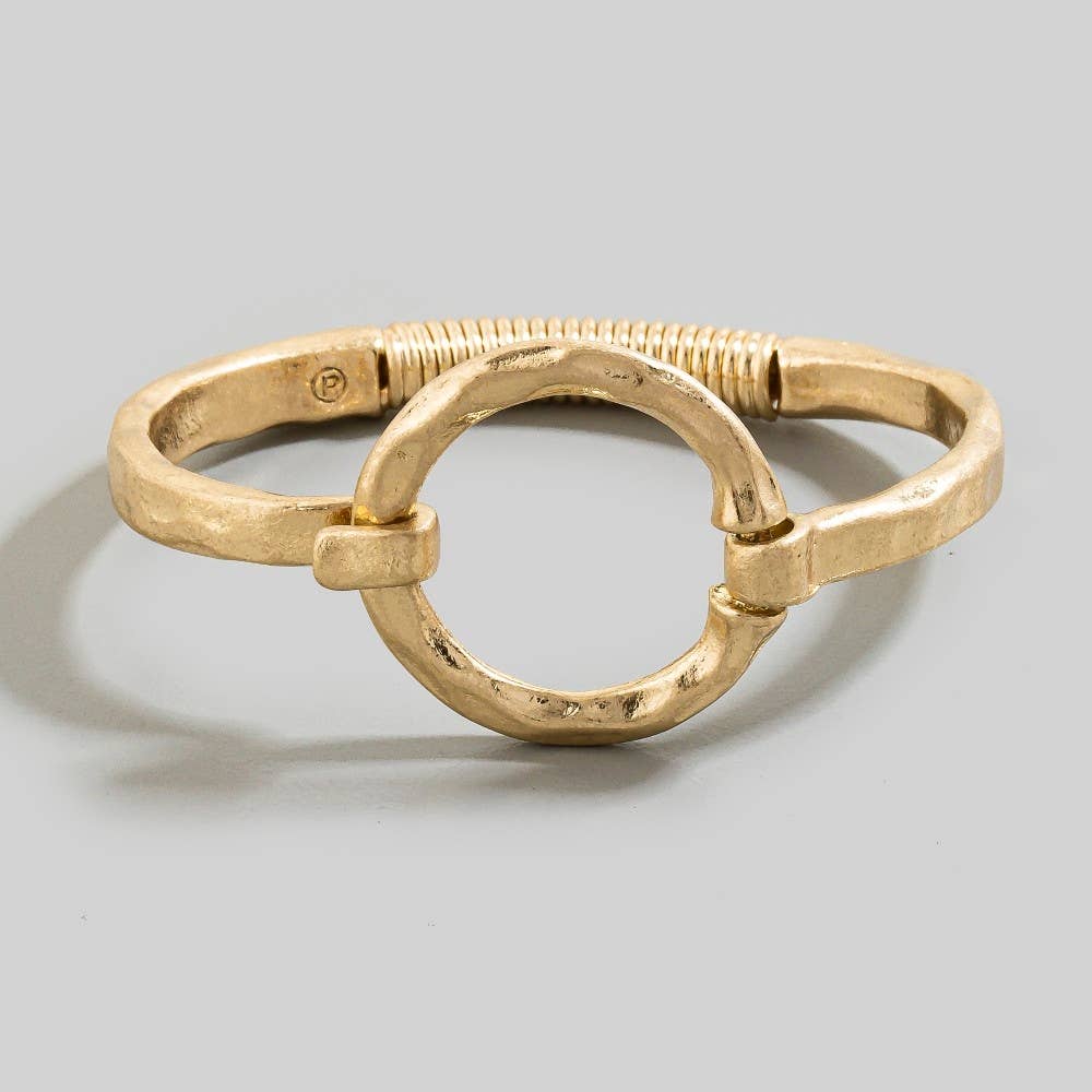 The Looks by Fame Accessories – Engroshandel Armbånd – Hamret cirkel armbånd armbånd2