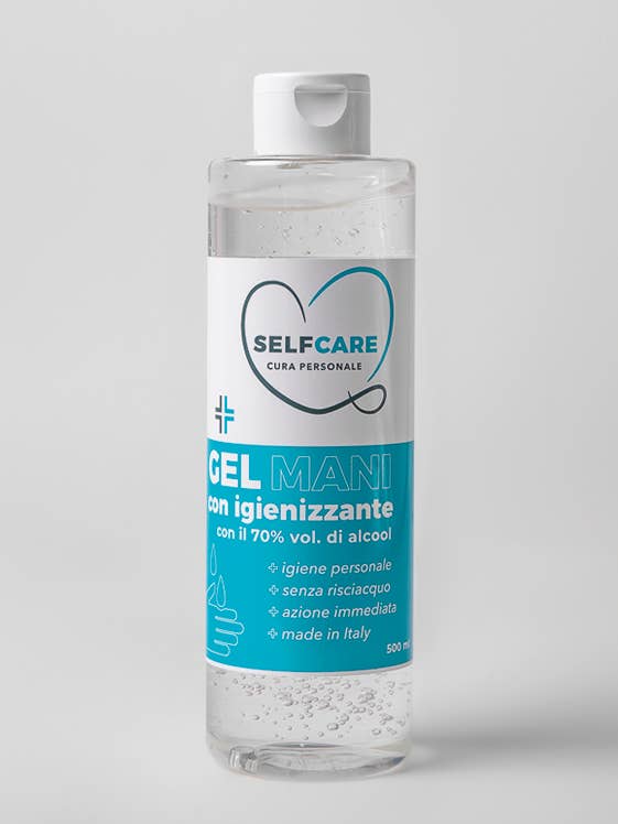 Sanitizing Hand Gel 500ml | Flip-top for wholesale by SELFCARE CURA PERSONALE