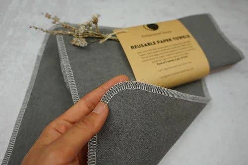 Refinement House – wholesale Middags- och tygservett – Återanvändbara pappershanddukar | Förpackning med 6 | Grå eller Beige0