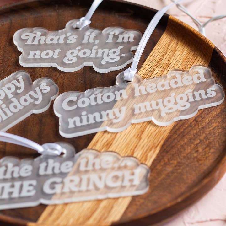 The Print Pantry - Wholesale Ornament - Funny Frosted Acrylic Ornaments