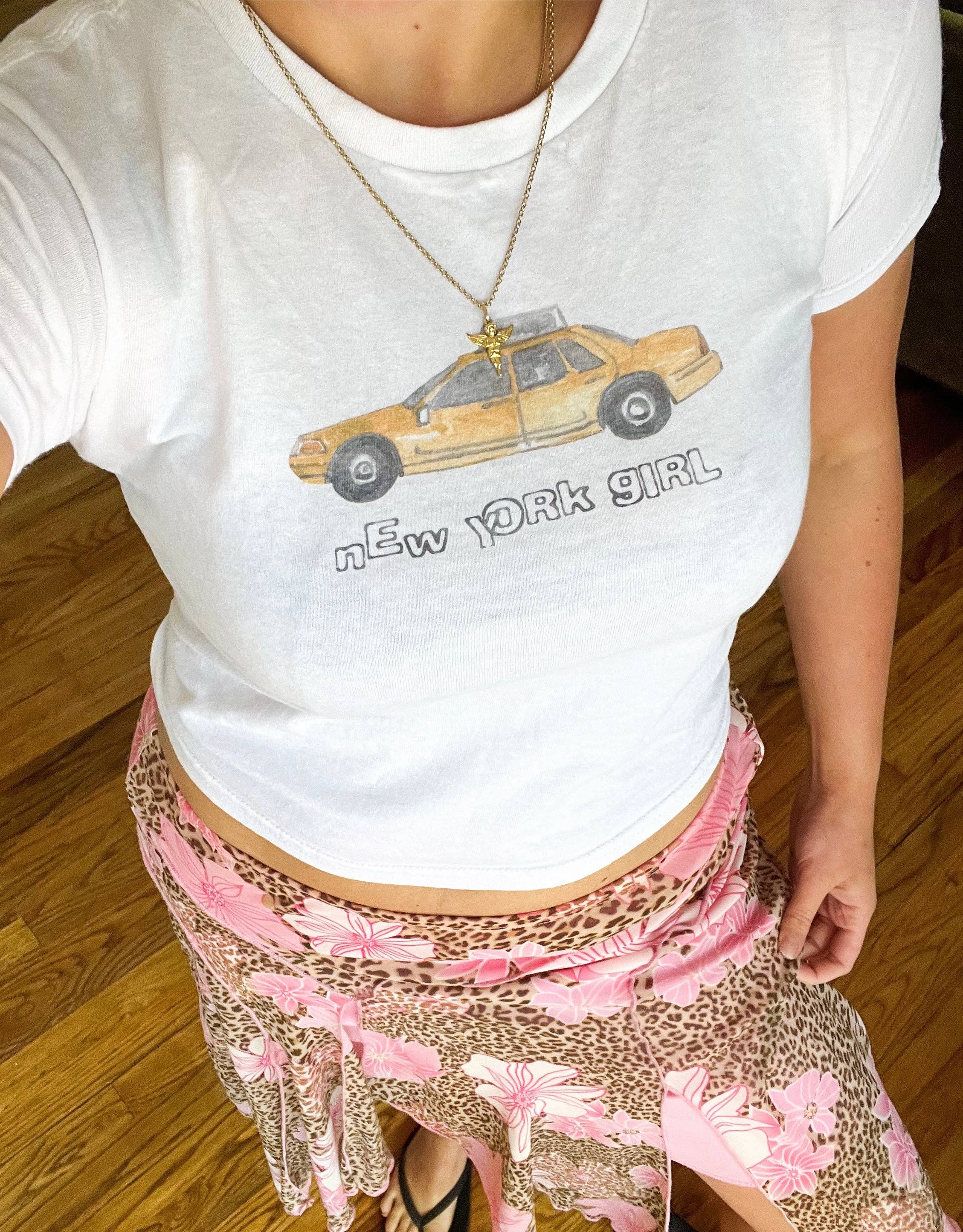 Sunday Violets - Wholesale Screen Printed T-Shirt - Women's - New York Girl Baby Tee9