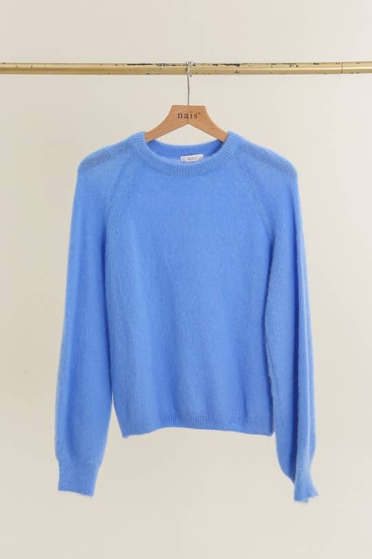 NAÏS PARIS - Wholesale Knit Sweater - Women's - Round neck sweater with buttoned sleeves in kid mohair and merino wool31